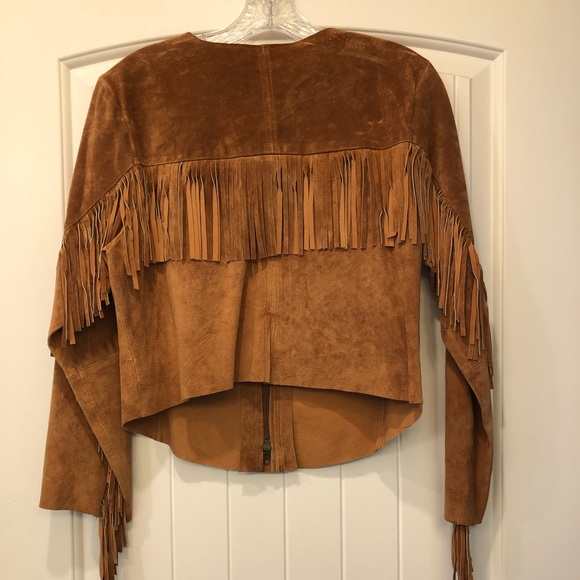 Tracy Reese Boho Suede Jacket w/ fringe - Picture 6 of 6
